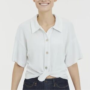 Madewell White Button-Down Top